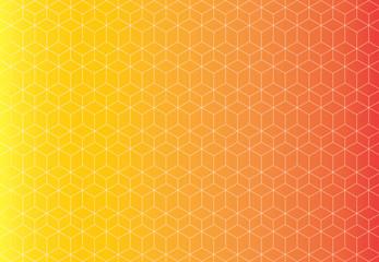 Pattern yellow and orange background seamless pattern cube technology that overlap.