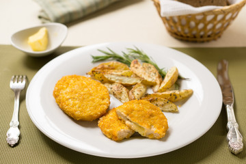 Cutlets de volaille with baked potato