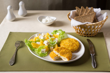 Cutlets de volaille with vegetables