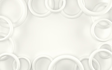 Abstract 3d white geometric background. White texture with shadow. 3D render