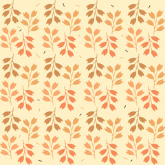 Colorful leaves seamless pattern design for wallpaper.vector