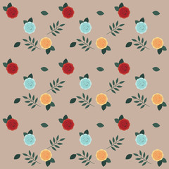 Roses seamless pattern design for wallpaper.vector