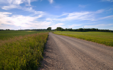 Long country road.