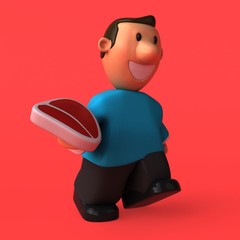 Cartoon character - 3D Illustration