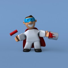 Cartoon painter - 3D Illustration