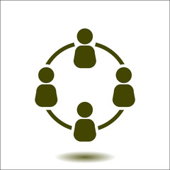 Communication concept. Social network single icon. Global technology. The network of social connections in the business.