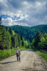 Fototapeta premium Full length portrait of a senior man