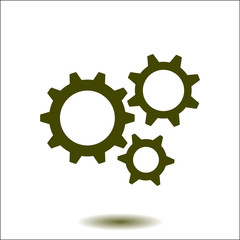 Gear icon.The development and management of business processes.