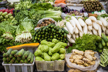 Fresh vegetables in Chinese market