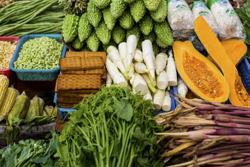 Fresh vegetables in Chinese market
