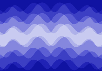 Abstract background vector along the blue wave that overlap.