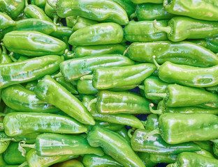 organic pepprs top view, natural background