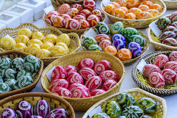 Bunte sorbische Ostereier