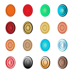 abstract target and egg logo set