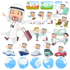Arab man travel
