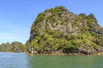 Island on Ha long bay, Quang Ninh province, Vietnam