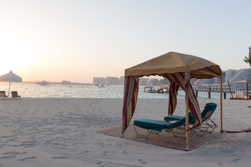 Luxurious gazebo on the beach