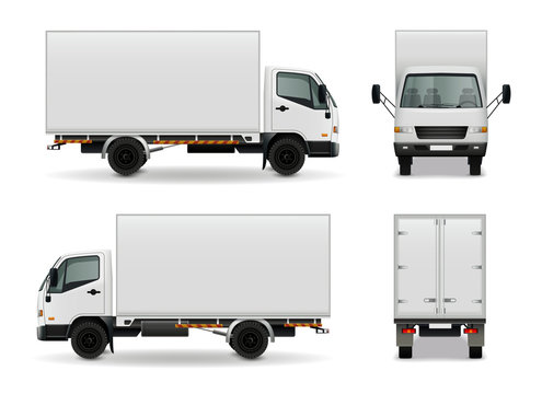 Lorry Realistic Advertising Mockup