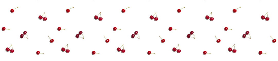  banner pattern of sweet cherry red berries