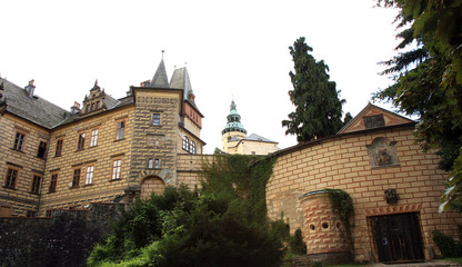 Naklejka premium Frydlant, medieval fortress, castle in north of Czech Republic, Czechia
