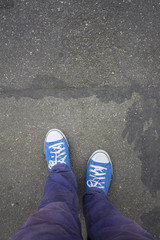 Fototapeta premium Street steps blue