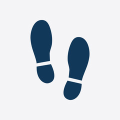 Black Imprint soles shoes icon. Flat design style.