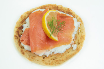 blinis et saumon fumé