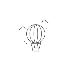 Air balloon line icon