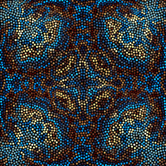 Fototapeta na wymiar Seamless background of a mosaic art pattern.