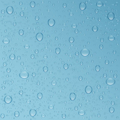 Water drops vector realistic background.