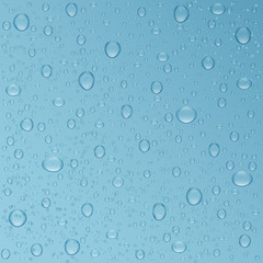 Water drops vector realistic background.