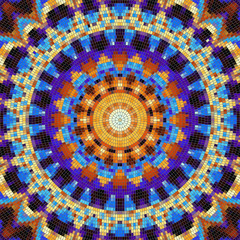 Seamless background of a mosaic art pattern.