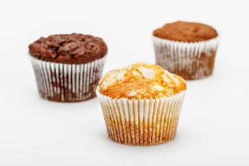 Cupcakes on a white background