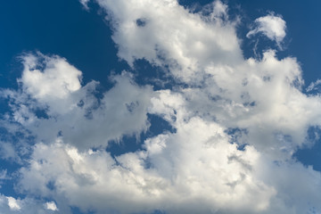 Beautiful clouds in the sunset light