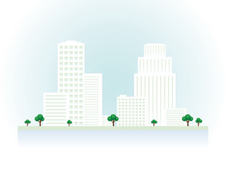 Graphical urban cityscape. Vector illustration