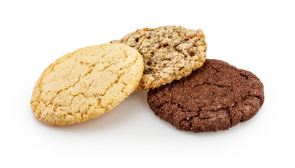 Homemade pastry cookies isolated on white background