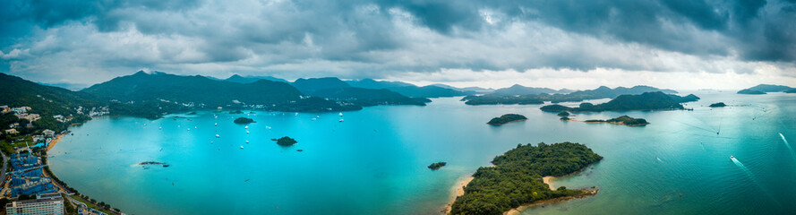 Panoramic aerial view of Sai Kung, Hong Kong.
photos taken by DJI Mavic Pro
