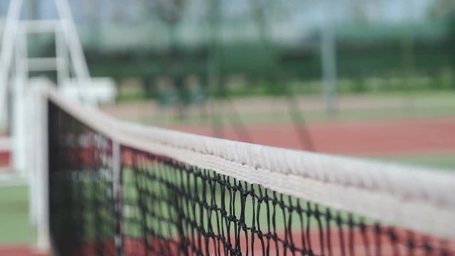 failure concept tennis ball hitting the net slow motion