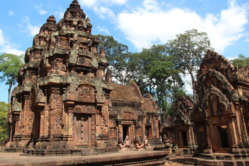 Cambodia . Banteay Srei Temple .Siem Reap Province . Siem Reap City .