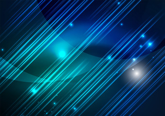 Glowing futuristic lines