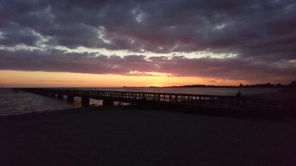 Fototapeta premium Dock in the sunset