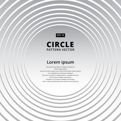 Abstract geometric circle white and gray pattern overlap background with minimal Stripes. Vector Illustration