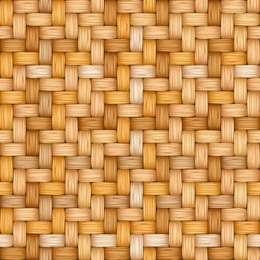Бесшовная векторная мультяшная текстура плетения из пестрой соломы