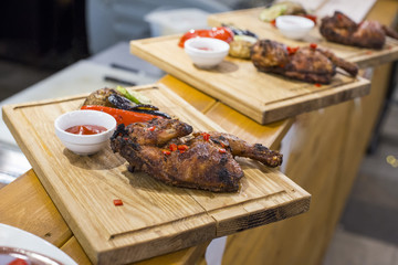 roast poultry on a cutting Board