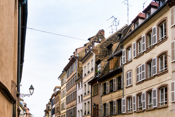 Fototapeta na wymiar Beautiful view of ancient buildings at Strasbourg, Alsace, France