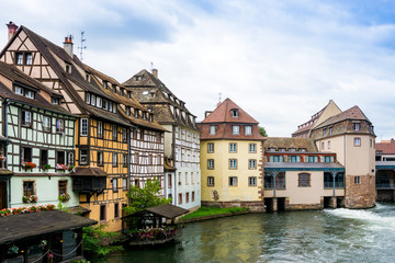 Fototapeta na wymiar Traditional houses in La Petite France, Strasbourg, Alsace, France
