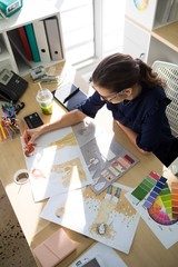 Female executive working at her desk