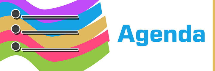 Obraz premium Agenda Colorful Waves Horizontal 