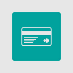 Obraz premium Vector credit card icon. Flat design style.