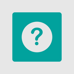 Question mark sign icon. Help symbol. FAQ sign. Flat design style. 